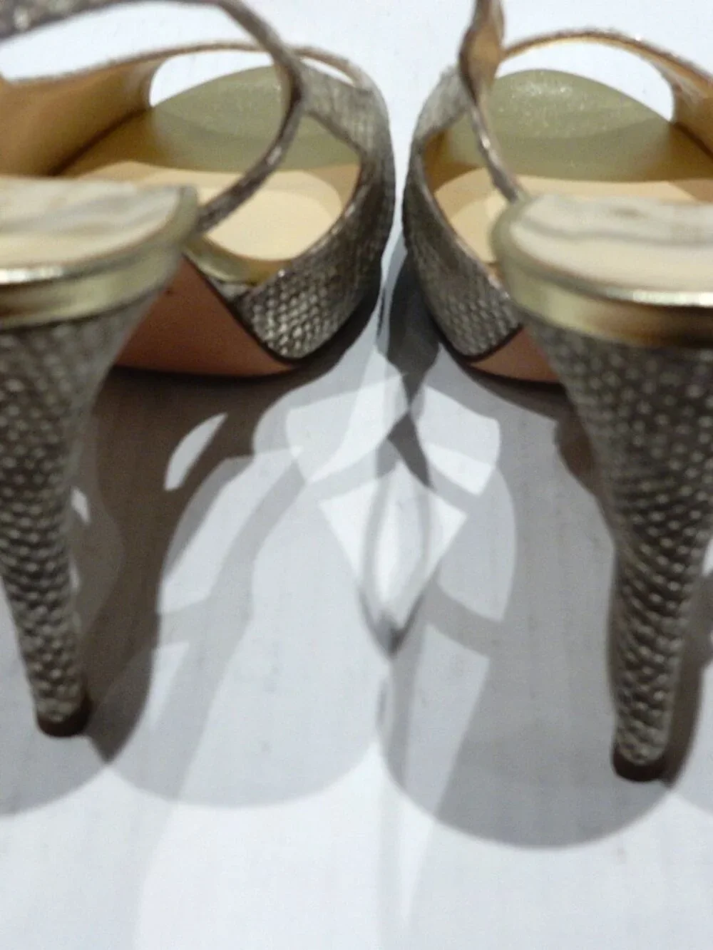 Kate Spade NY Metallic Python Embossed Slingbacks in 7 1/2B
